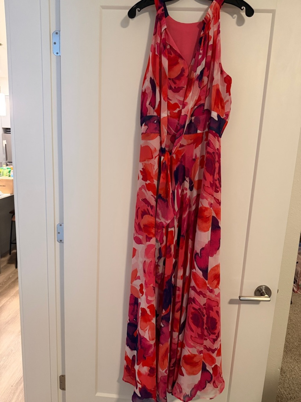 Eliza J Pink and Orange Paisley Print Maxi Dress